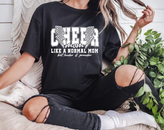 Retro Cheer Mom | Louder and Prouder | Cheer Mom Shirt | Like a Normal Mom | Proud Cheer Mom | A4 Performance | Bella Canvas | Gildan