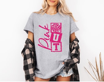 Volleyball | Pink Out Shirt | Wear Pink | Sports Themed Cancer Awareness Shirt | Wear Pink | Breast Cancer T-shirt | Free Shipping