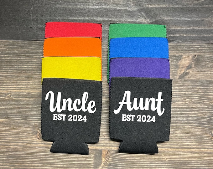 Pregnancy Announcement | Pregnancy Reveal | Baby Shower Decorations | Personalized Aunt Coozie | Uncle Coozie