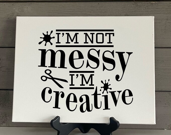Creative Wall Art | Some See a Mess Creative People See Ideas Lying Everywhere | Craft Room Humor | Modern Farmhouse Sign