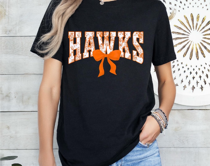 Hawks Floral Water Color Bow | Classy Hawks Design | Free Shipping