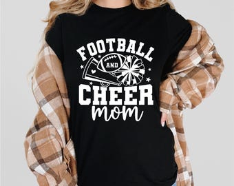 Football and Cheer Mom Shirt | Mom of Both | Game Day | Mom Cheer Shirt | Mom Football | Competition Day | Football Mom