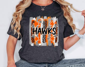 Hawks Paint Pattern Shirt | Hawks Nation Fan Apparel