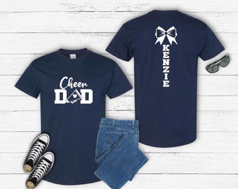Cheer Dad Shirt | Personalized Cheer Dad Tshirt | Custom Cheer Dad Shirt | Proud Cheer Dad | A4 Performance | Bella Canvas | Gildan