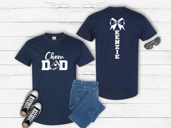Cheer Dad Shirt | Personalized Cheer Dad Tshirt | Custom Cheer Dad Shirt | Proud Cheer Dad | A4 Performance | Bella Canvas | Gildan