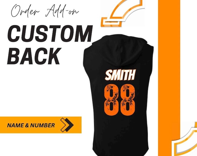 Hawks Order Add On | Custom Back of Shirt | Hawks | Athelete’s Name and Number | Free Shipping