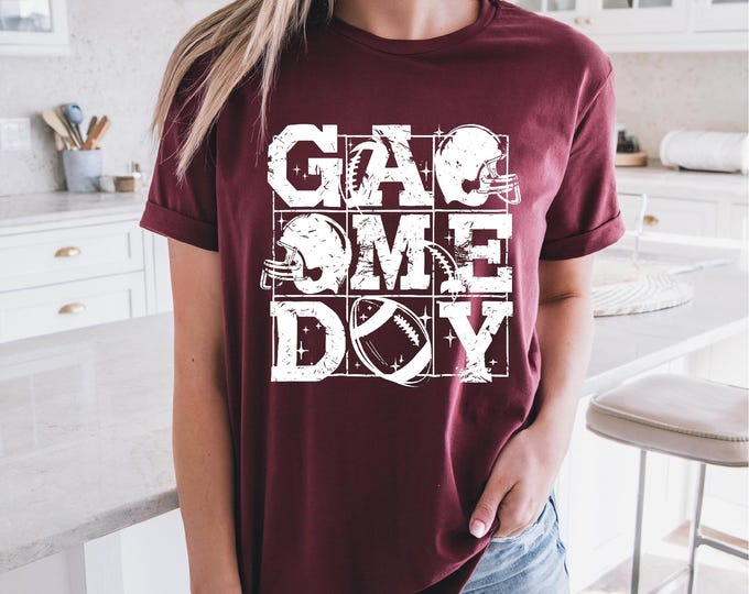 Game Day Shirt | Football Season | Retro Football Game Day Shirt Mom | Football Grandma | Football Sister | Free Shipping