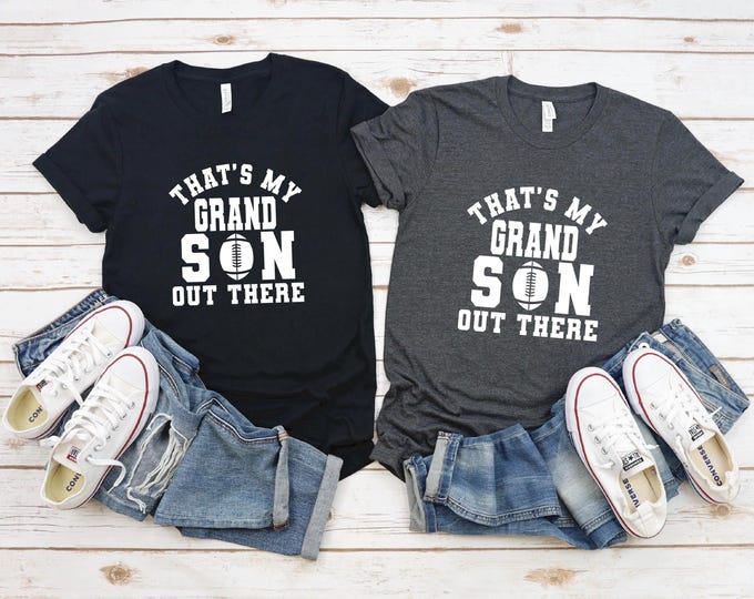 Football Grandma/Grandpa Shirt: That's My Grandson - Game Day Matching Family Shirts