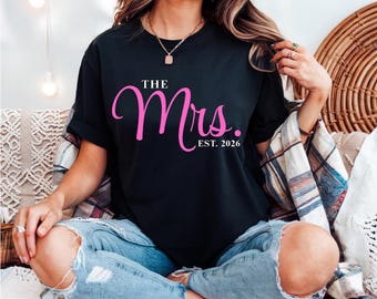The Mrs. Established 2026 | Bride Shirts | Honeymoon Shirt | Wife Shirt | Free Shipping