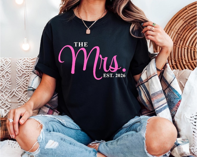The Mrs. Established 2026 | Bride Shirts | Honeymoon Shirt | Wife Shirt | Free Shipping