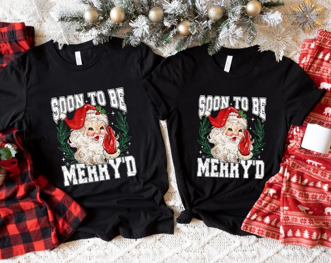Soon to Be Merry D | Engagement Announcement | Couple Christmas Shirts | Trendy Christmas Shirts | Free Shipping