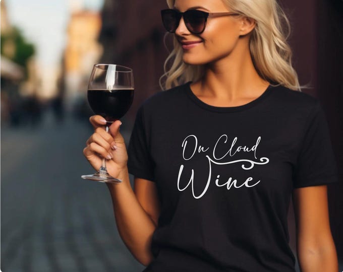 Wine Shirt | Cloud wine shirt | Wine Lover Shirt | Gift for Wine Lover | Cute Wine Top | Wine Minimalist Shirt | Free Shipping