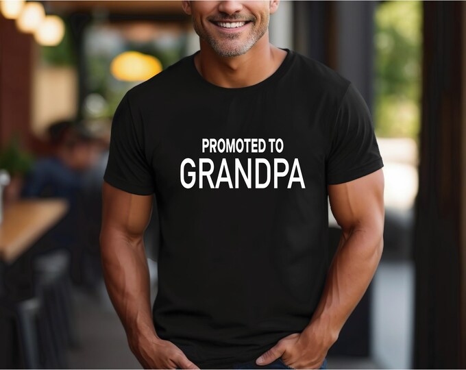 Baby Announcement | New Grandpa Gift | Promoted to Grandpa Shirt | Pregnancy Announcement | New Grandpa Gift