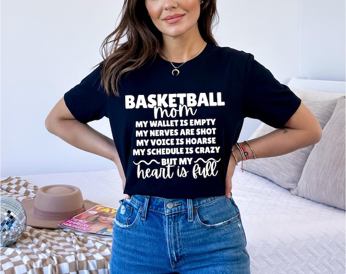 Basketball Mom Shirt | Game Day Family Tee | Gift for Mom