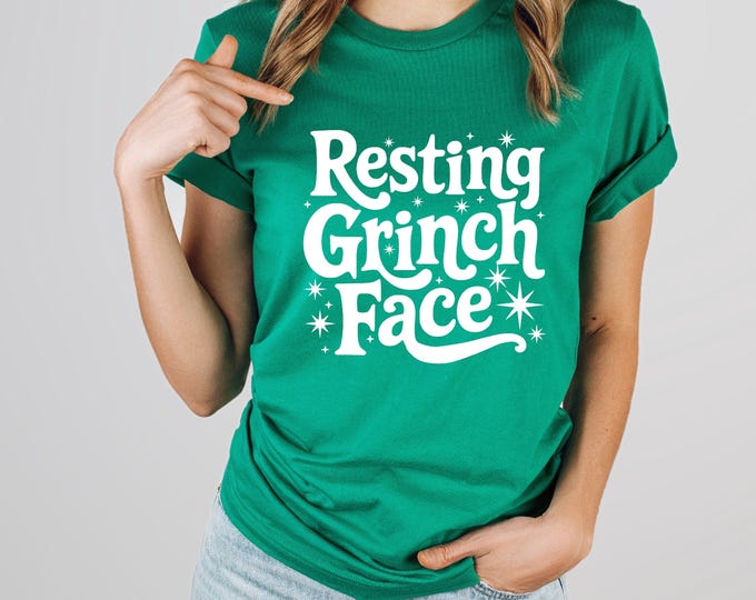 Funny Christmas Shirts | Resting Grinch Face | Holiday Gift Ideas | Free Shipping