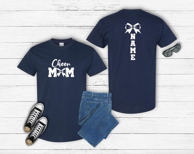 Cheer Mom Shirt | Personalized Cheer Mom Tshirt | Custom Cheer Mom Shirt | Proud Cheer Mom | A4 Performance | Bella Canvas | Gildan