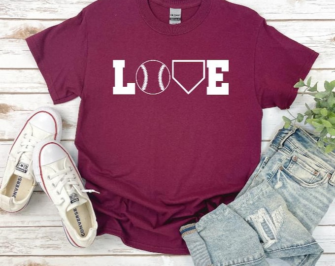 Softball LOVE Shirt | Softball Girl | Great Practice Shirt | Show Off Your Love of the Game | Shirt for Players and Fans  | Softball Swag