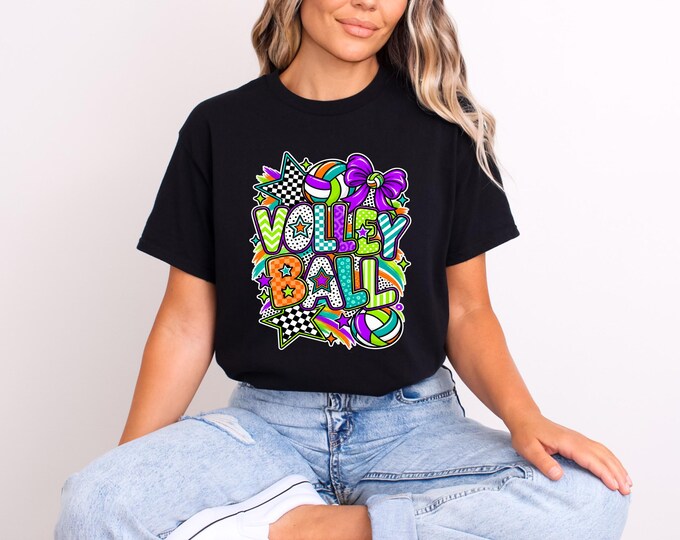 Purple Retro Volleyball Shirt | Game Day Apparel