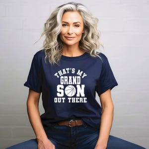 Basketball Shirt | That’s My Grandson Out There | Basketball Grandma Shirt | Basketball Grandpa Shirt | Matching Family Shirts