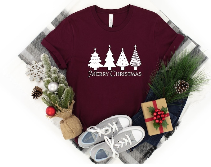 Christmas Tree Shirt | Merry Christmas Shirt | Christmas Trees | Festive Pajamas | Holiday Gift Ideas | Free Shipping