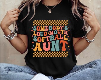 Loud Mouth Softball Aunt Shirt | Softball Game Day Shirt | Family Softball Shirts | Softball Gifts