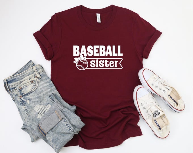 Sister Baseball Shirt | Baseball Sister Shirt | Gift for Sister | Sister Game Day Shirt | Matching Baseball Family | Free Shipping