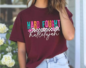 Retro Christian Shirt | Hard Fought Hallelujah, Country Music
