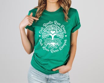 Personalized Family Reunion Shirts | Family Trip | Our Roots Run Deep | Matching Holiday Tees | Ships Free