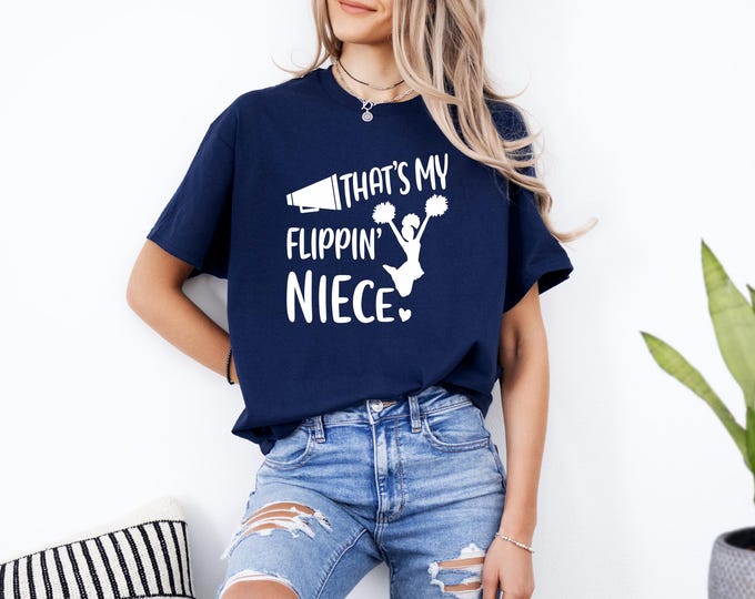 Cheer Uncle Shirt | Cheer Aunt Shirt | That’s my Flippin’ Niece Cheer Shirt | Cheer Competition Day | Bella Canvas Gildan A4 | Free Shipping