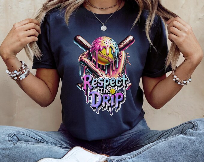 Dripping Sweat Softball Shirt | Softball Game Day Shirt | Family Softball Shirts | Softball Gifts | Gift for Her