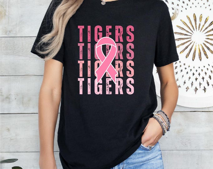 Tigers Pink Out Shirt | Tigers Wear Pink | Sports Themed Cancer Awareness Shirt | Wear Pink | Breast Cancer T-shirt | Free Shipping