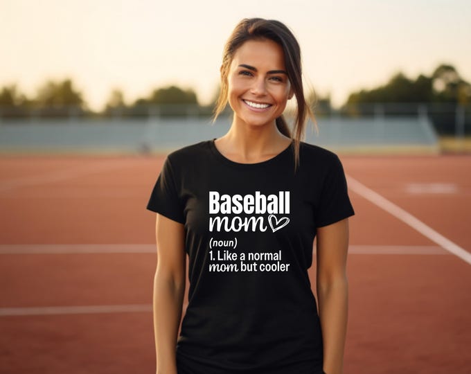 Baseball Mom TShirt | Baseball Mom Definition Shirt | Baseball Moisture Wicking Shirt | Like a Normal Mom Only Cooler | Perfect Gift for Mom