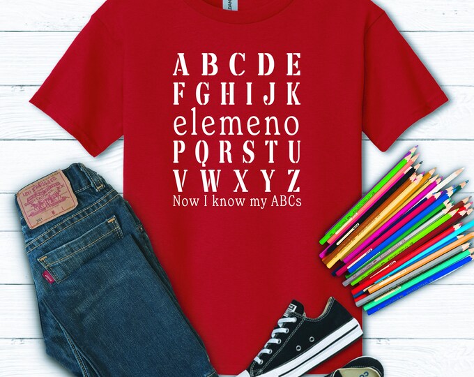 Funny ABCs Shirt | Pre K Shirt | Preschool Shirt | Alphabet Humor | Great Shirt for Students and Teachers | Alphabet T Shirt | Kindergarten