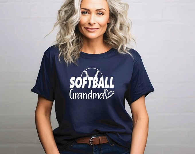 Softball Grandma |  Custom Softball Shirt | Proud Softball Grandma | Softball Game Day Shirt | Family Softball Tshirts