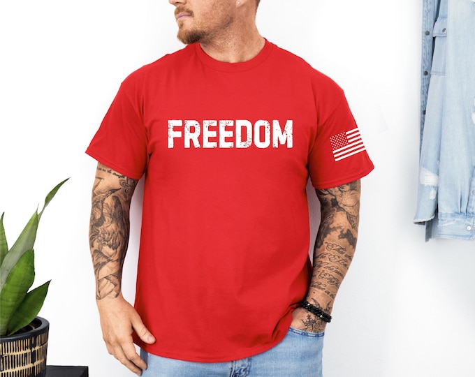 Patriotic Tribute | Freedom Shirt | A4 Performance Shirt | Bella Canvas | Gildan | Gift for Him | American Flag | Free Shipping