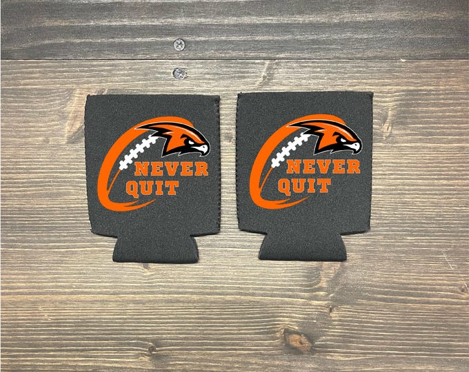 Hawks Can Cooler | Never Quit | Hawks Swag | Pack of 2 | Pack of 5 | Pack of 10 | Buy More and Save