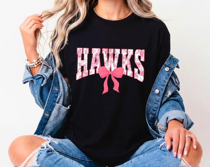 Hawks Classy Pink Shirt | Pink Coquette | Game Day Family Tee