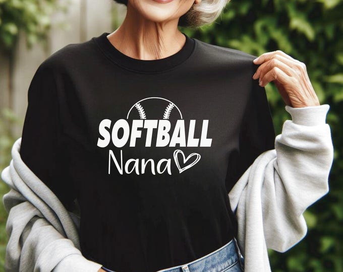 Softball Nana |  Custom Softball Shirt | Proud Softball Nana | Softball Game Day Shirt | Family Softball Tshirts | Nana Shirt
