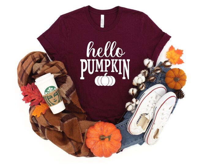 Pumpkin Shirt | Fall Sweatshirt | Hello Pumpkin T Shirt | Autumn Shirt | Pumpkin Spice Shirt
