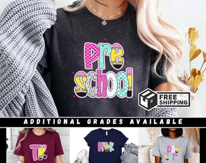 Adorable Preschool Shirt | Pre-K Shirt | Daycare | TK | Back to School Shirt | First Day of School | Teacher Shirt | Ships Free