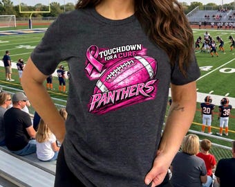 Panthers Breast Cancer Awareness Shirt - Bella Canvas- Gildan- A4 Performance Shirts