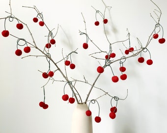 Cashmere Cherry Decorations
