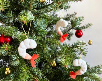 Wool Shrimp Ornament