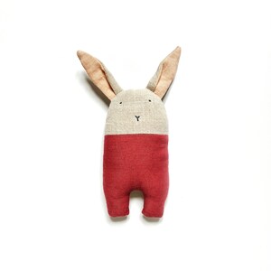 Upcycled Linen Baby Bunny Rattles image 5