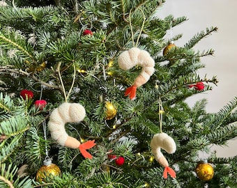 Wool Shrimp Ornament