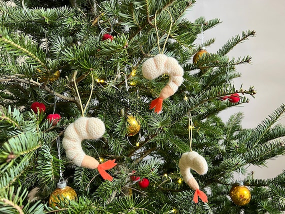Wool Shrimp Ornament - Etsy