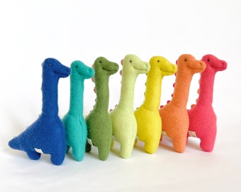 Upcycled Cashmere Dippy Dino Rattle