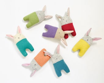 Upcycled Cashmere Baby Bunny Rattle