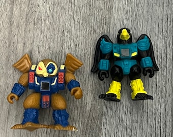 2 Battle Beast figures Knight Owl and Crooked Crow 1987