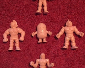 M.u.s.c.l.e. men flesh colour 2” - mattel - 1986 lot of 5 figures free shipping